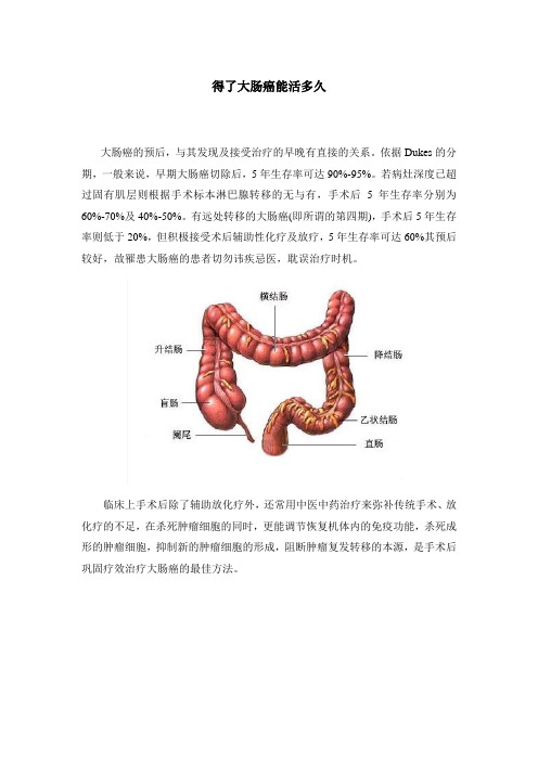 得了大肠癌能活多久