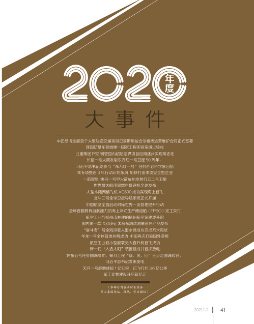 2020年度大事件