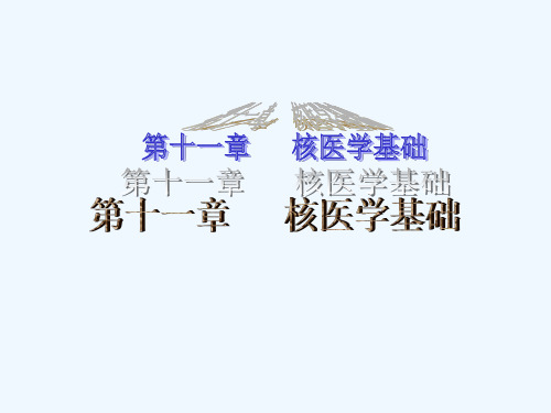 第十一章核医学基础PPT课件