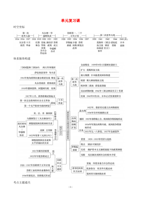 2025年人教版九年级下册历史第三、四单元单元复习课