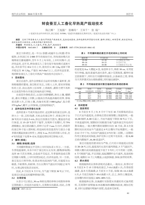 鲜食蚕豆人工春化早熟高产栽培技术