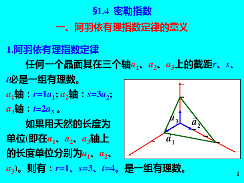 固体物理§14密勒指数PPT课件