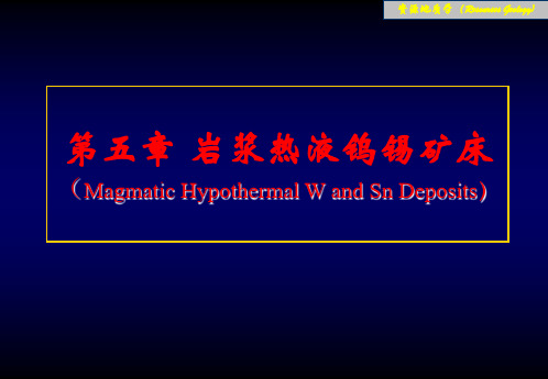 第五章+岩浆热液钨锡矿床