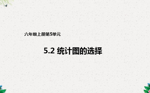 六年级上册数学课件-5.2统计图的选择∣北师大版