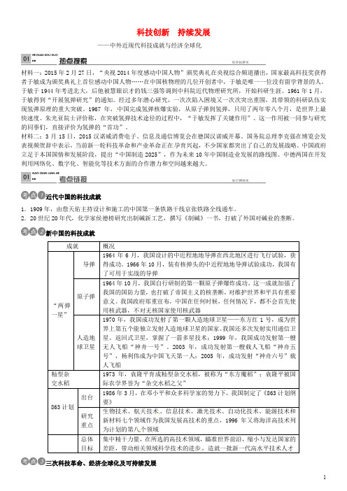 火线100天(广西专版)2016中考历史 热点专题复习五 科