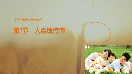 2018年高中生物必修二课件:第5章 第3节 人类遗传病