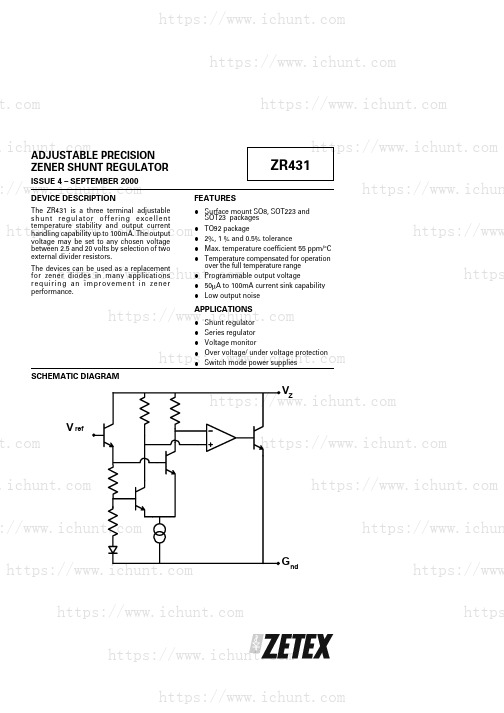 电子元器件zr431n801中文资料_数据手册_IC数据表