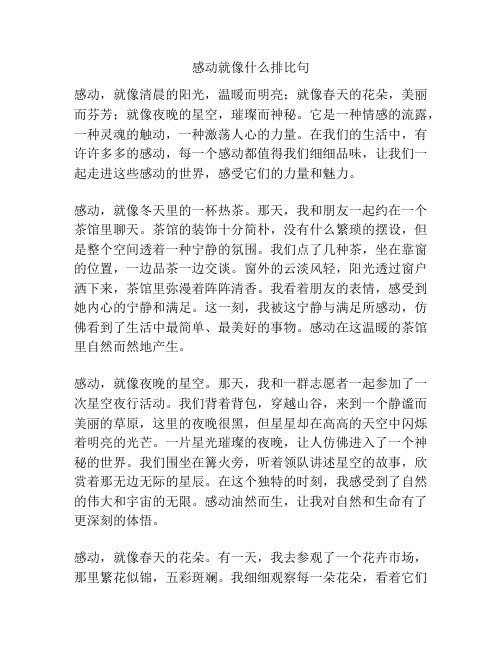 感动就像什么排比句