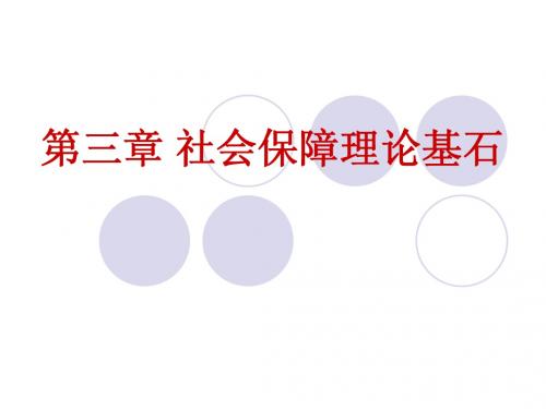 社会保障第三章社会保障理理论