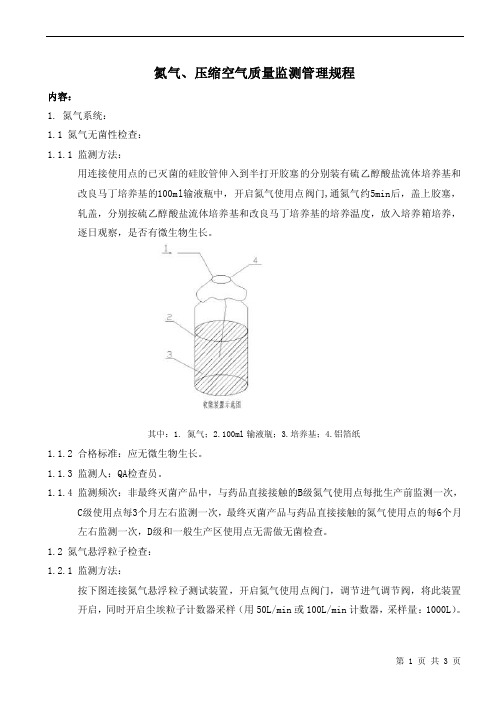 氮气、压缩空气质量监测管理规程