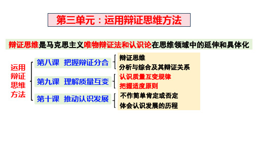 第三单元 运用辩证思维方法 课件-高考政治二轮复习统编版选择性必修三逻辑与思维