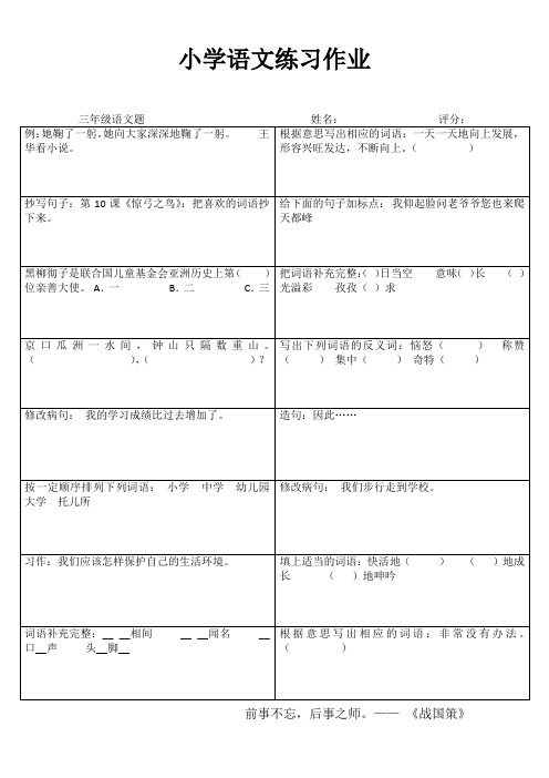 小学三年级语文精作细练III (36)