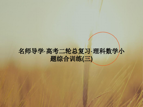 名师导学2018届高三数学理二轮复习课件:小题综合训练三 精品