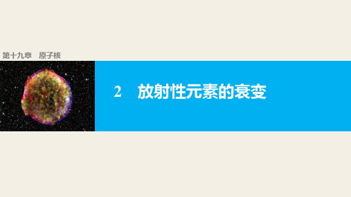 人教版高中物理选修3-5：第十九章 学案2放射性元素的衰变