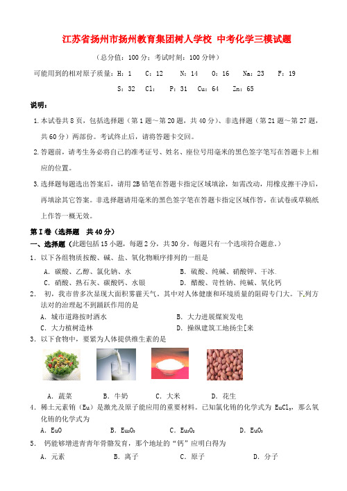 中考化学三模试题