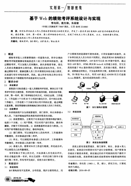 基于Web的绩效考评系统设计与实现