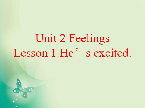 五年级上册英语课件-Unit 2 Lesson 1 He’s excited_鲁科版(五四学制)(三