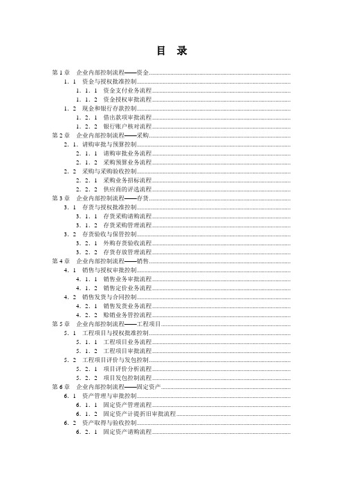 标准内部控制流程手册(DOC 188页)