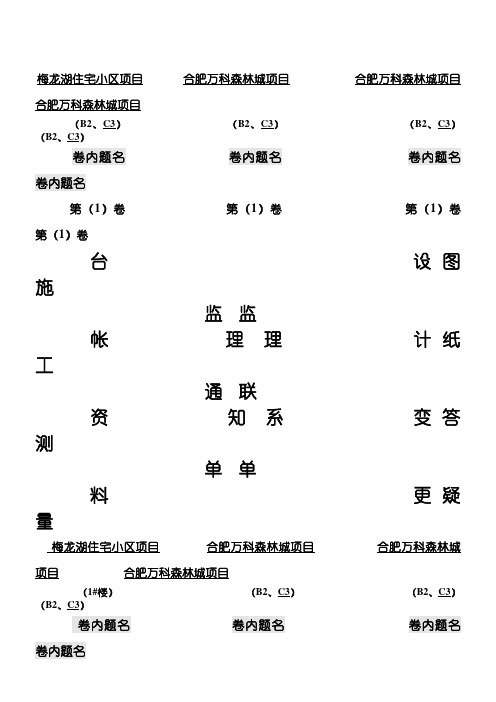 建筑工地常用档案盒标签(大)