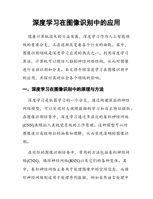 深度学习在图像识别中的应用