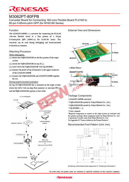 M3062PT-80FPB User's Manual