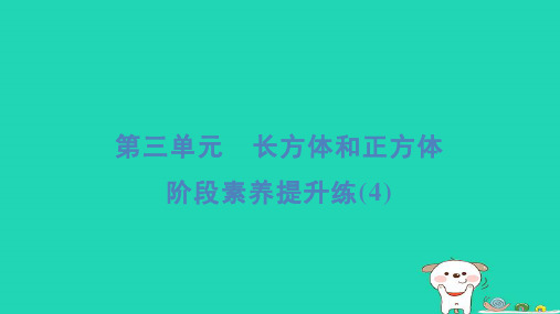 五年级数学下册第三单元长方体和正方体阶段素养提升练4习题课件冀教版