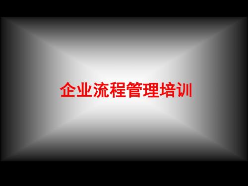 企业流程管理培训-PPT文档资料