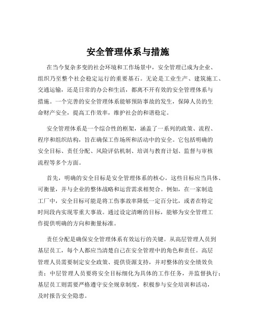 安全管理体系与措施