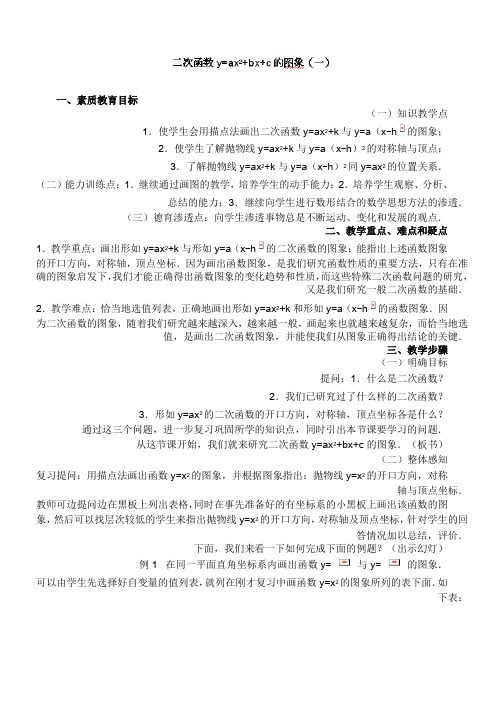 九年级数学中考复习-函数及其图像专题-二次函数的图像3教案