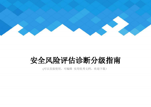 安全风险评估诊断分级指南完整