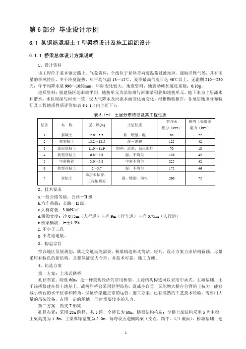 装配式钢筋混凝土简支T型梁桥课程设计