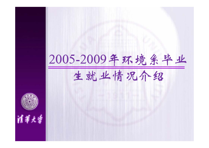 2005-2009年环境毕业生去向