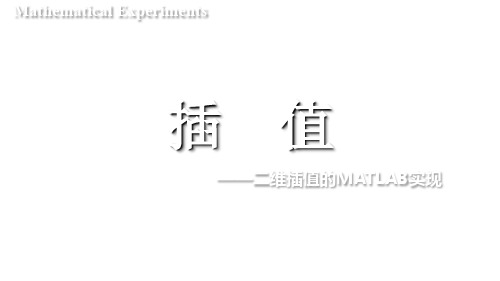 6.4二维插值的MATLAB实现v6.2 