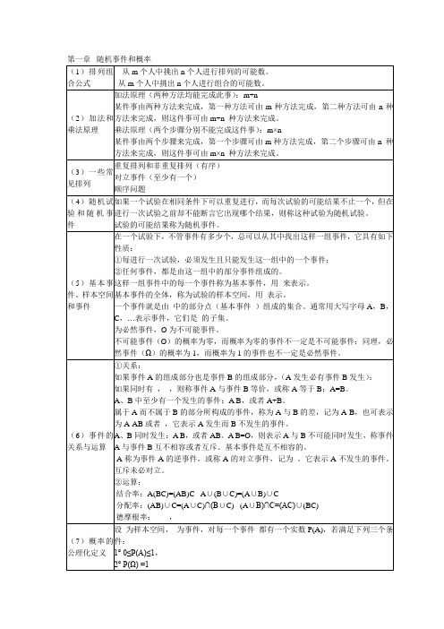 概率论公式大全