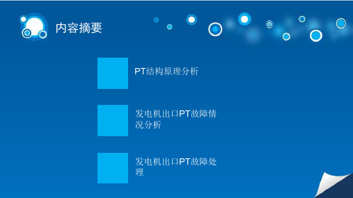 发电机PT故障现象及处理资料讲解