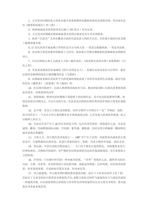 特岗教师招聘考试小学美术常见考题综合整理七