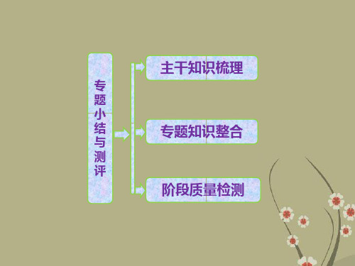 高中历史 专题三 专题小结与测评课件 人民版必修3