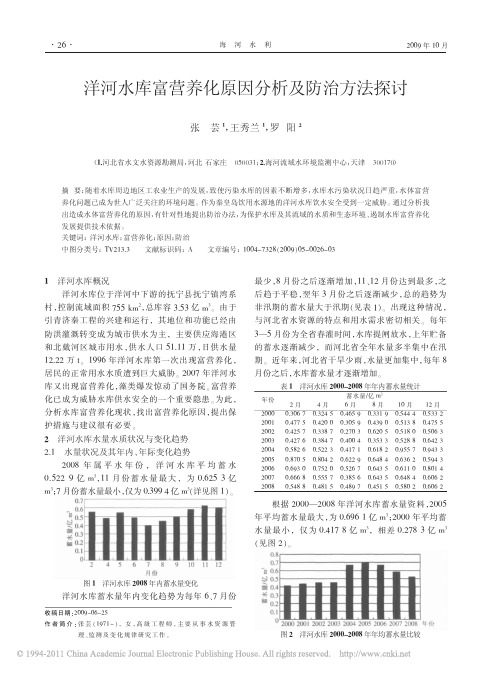 洋河水库富营养化原因分析及防治方法探讨