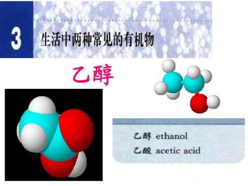 生活中两种常见的有机物乙醇