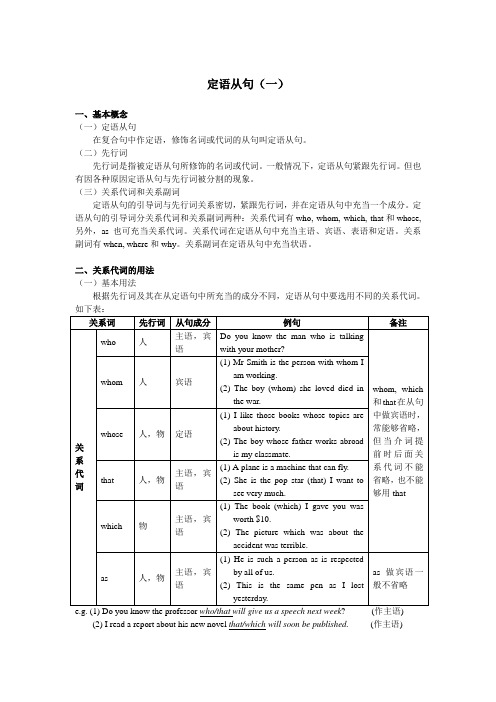 Book 1_U1_语法-定语从句1