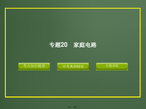 2012版中考科学精品课件专题20-家庭电路