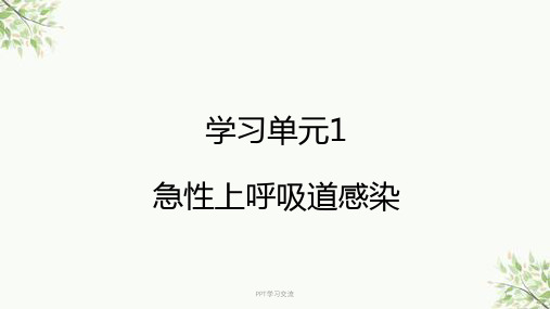 急性上呼吸道感染医学ppt课件