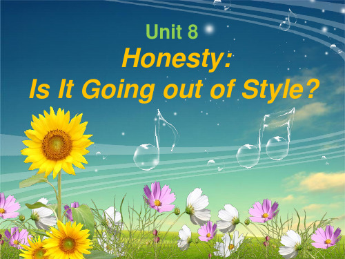 大学英语精读第二册 Unit8 Honesty Is It Going out of Style 单词