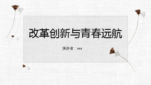 改革创新和青春远航