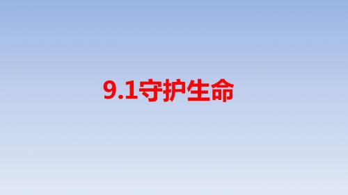 人教版道德与法治七年级上册 9.1 守护生命 课件共21张PPT