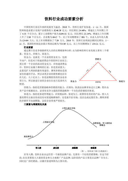 饮料行业成功要素