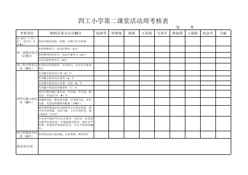 第二课堂考核细则