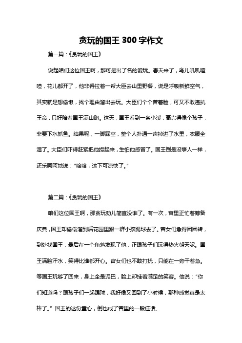 贪玩的国王300字作文