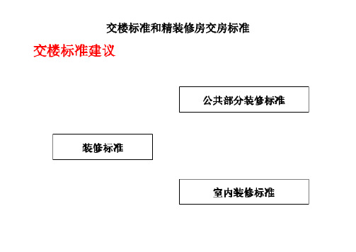 龙湖交楼标准和精装修房交房标准