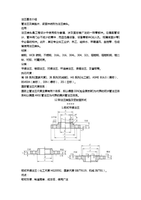 12种法兰及密封面形式介绍